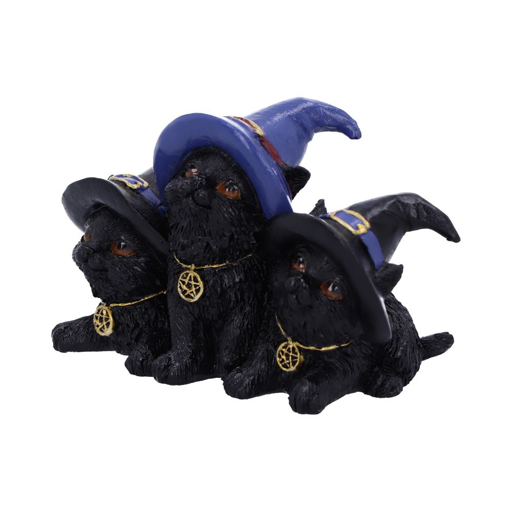 Familiar Felines Black Cats in Witches Hats Figurine 9.8cm 2