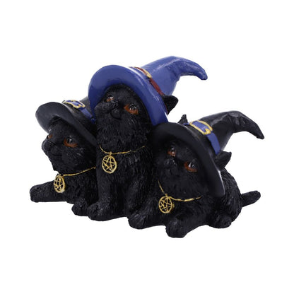 Familiar Felines Black Cats in Witches Hats Figurine 9.8cm 2