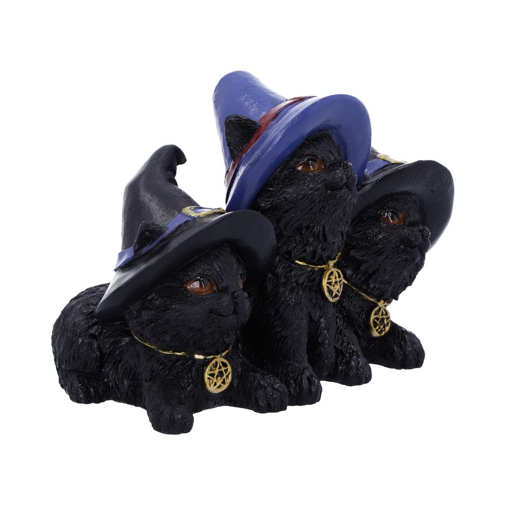 Familiar Felines Black Cats in Witches Hats Figurine 9.8cm 4