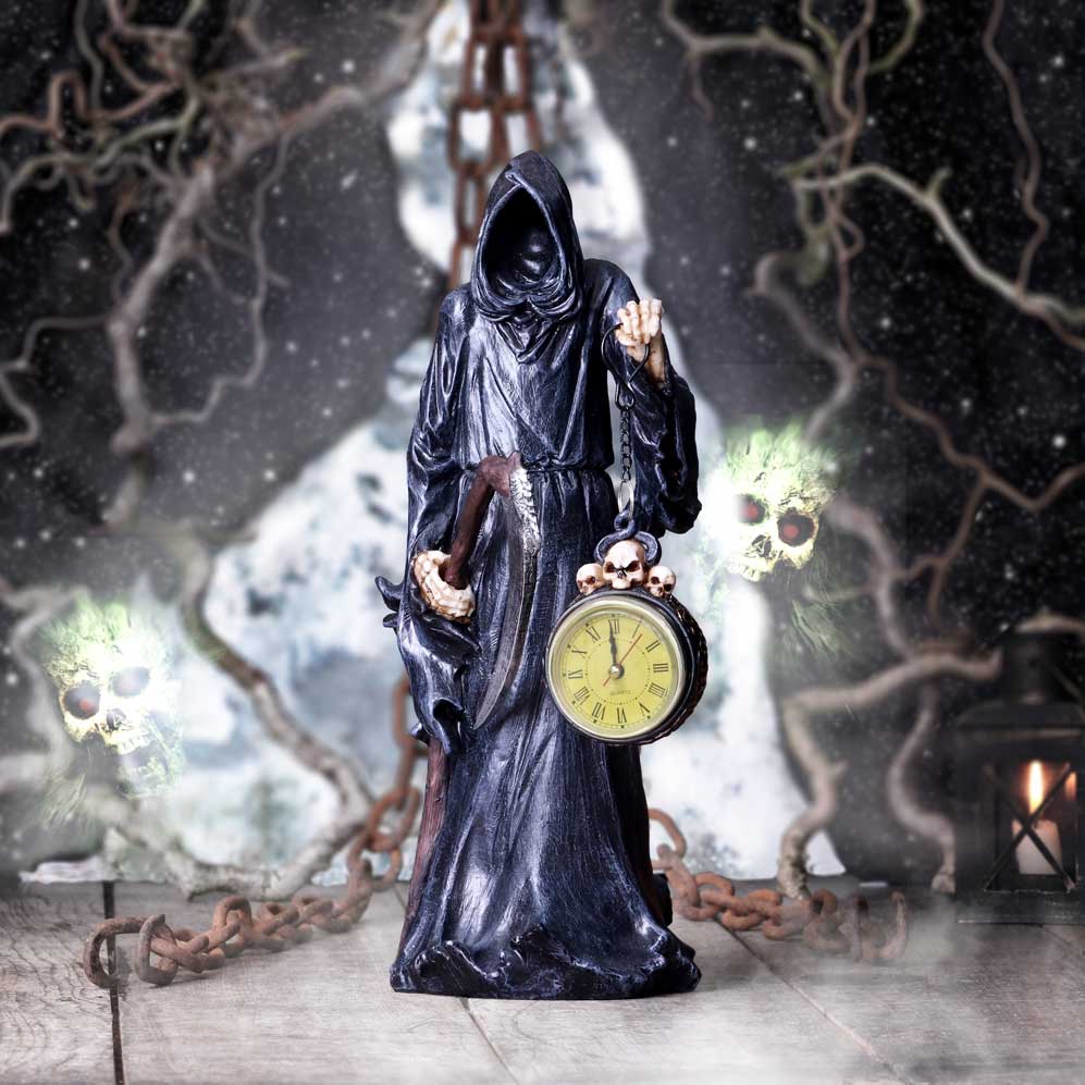 Reaper Holding Clock Figurine The Reaping 39.5cm Resin Statue 5