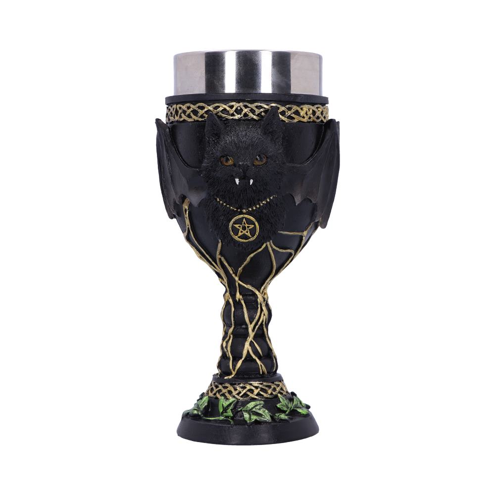 Feline Fang Black Cat Goblet 17.3cm 1