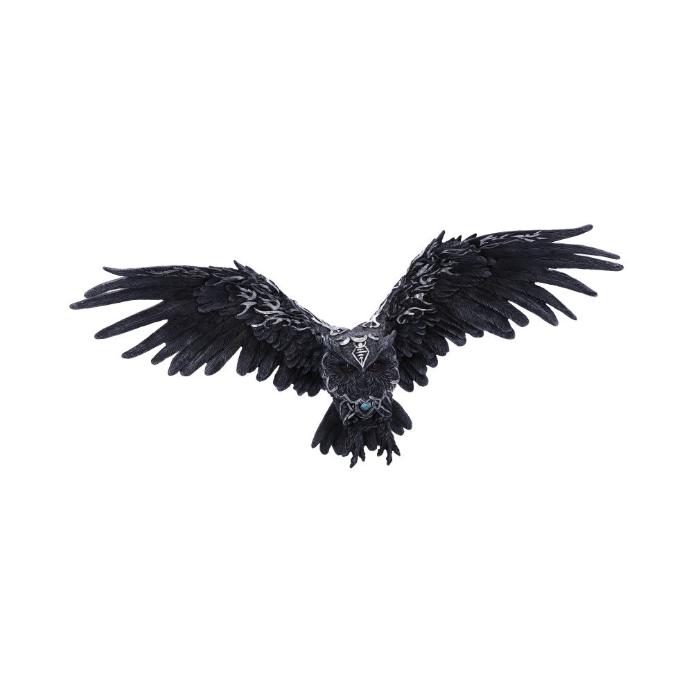 Dark Feather Owl Wall Plaque 55cm 1