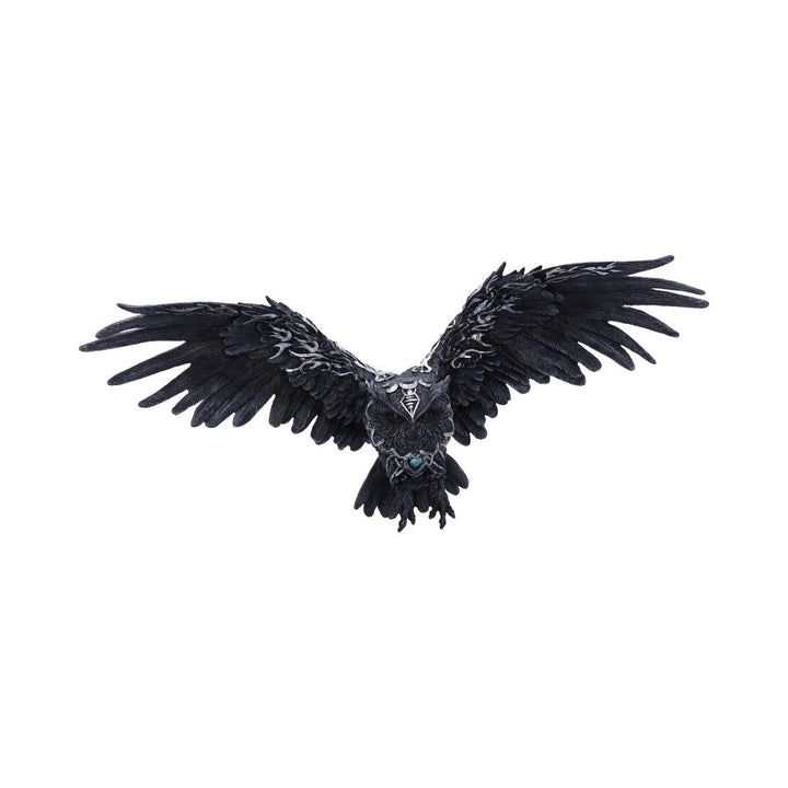 Dark Feather Owl Wall Plaque 55cm