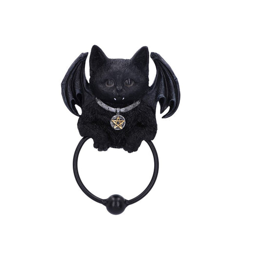 Vampuss Black Bat Cat Door Knocker 20cm 1