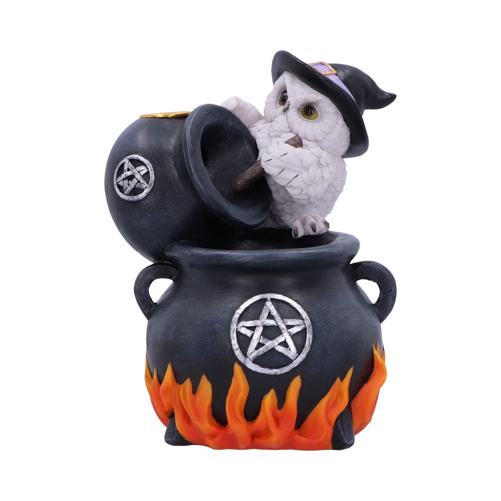 Snowy Brew Owl Backflow Incense Burner 17cm 1