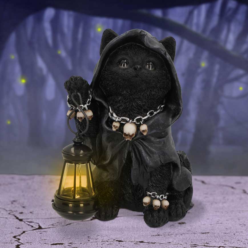 Reapers Feline Lantern Grim Reaper Cat Figurine 18.5cm 7