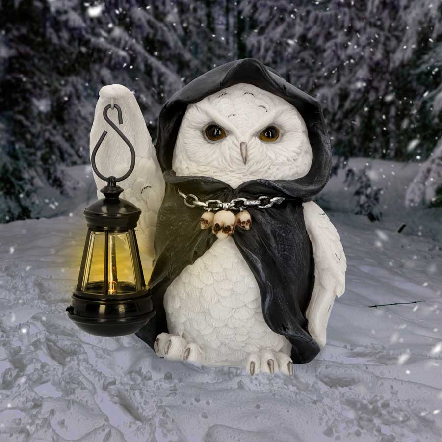 Reapers Flight Lantern Grim Reaper Owl Figurine 17cm 7