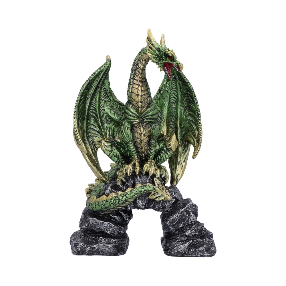 Haranu Green Metallic Dragon Figurine 15.5cm 1