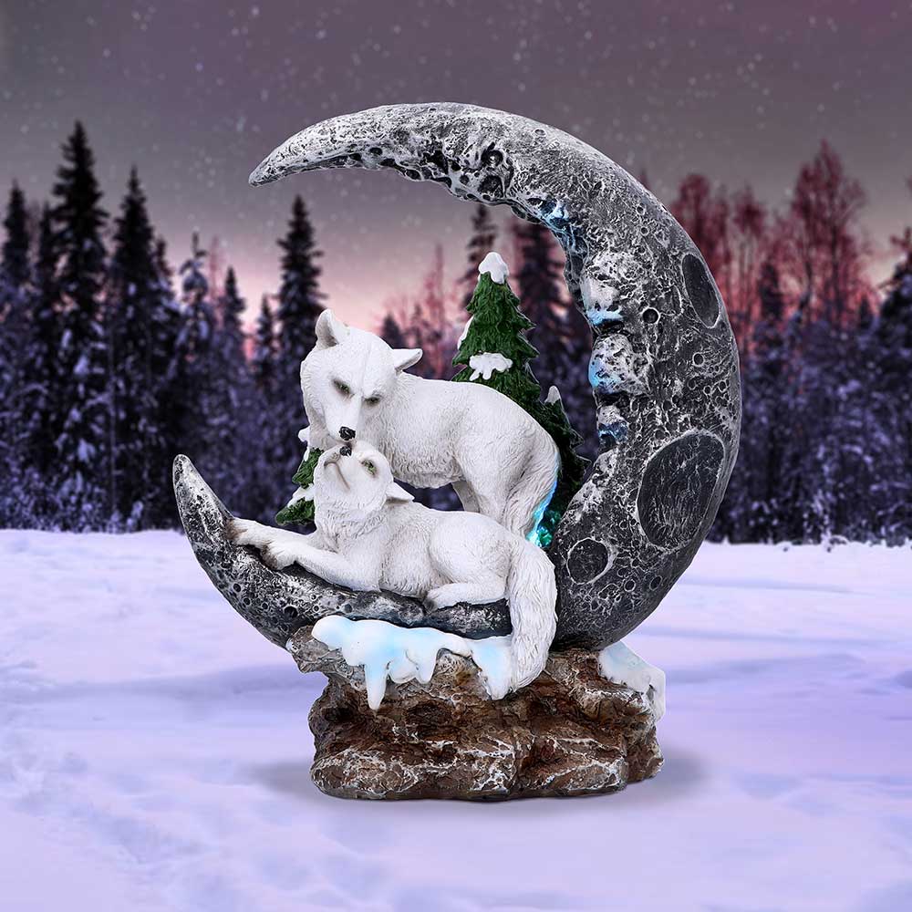 Lunar Companions Wolves Moon Figurine 19.3cm 7