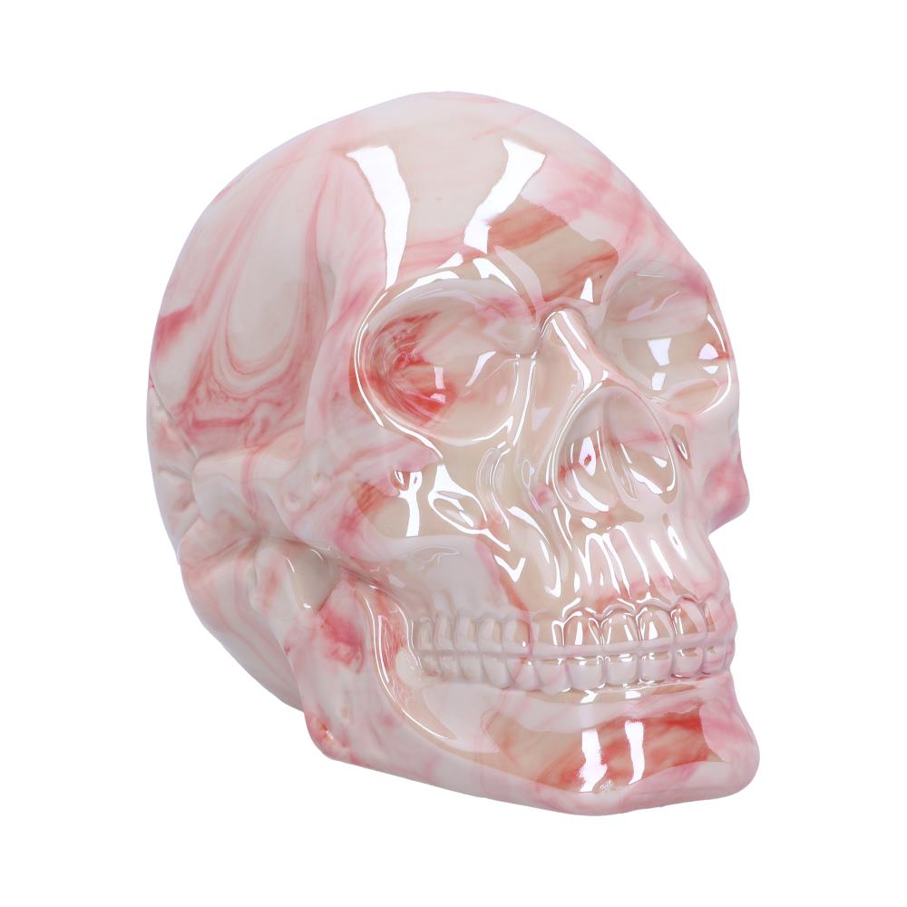 Marbellum Pink Marble Skull Large 13.5cm