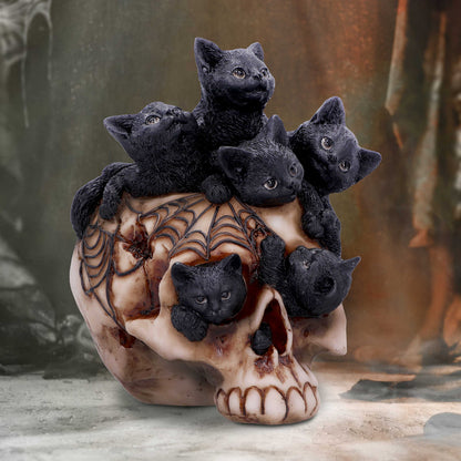 Cranial Litter Skull 14cm Resin Statue 7