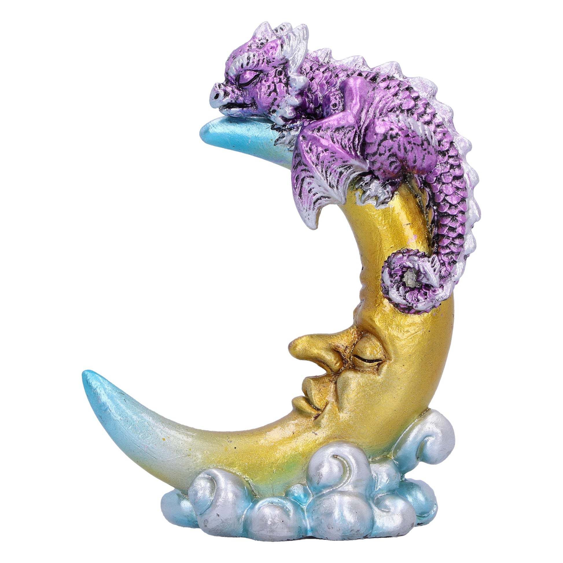 Sleepy One Dragon and Moon Fantasy Figurine 9cm 1