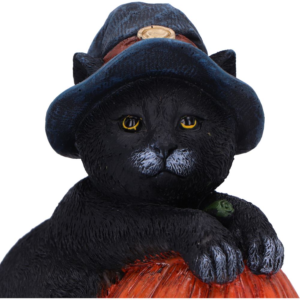Trick or Treat Cat with Pumpkin Figurine 13cm Resin Statue for Halloween 5