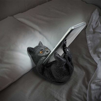 Familiar Helper Black Cat Mobile Phone Holder 12.5cm 7