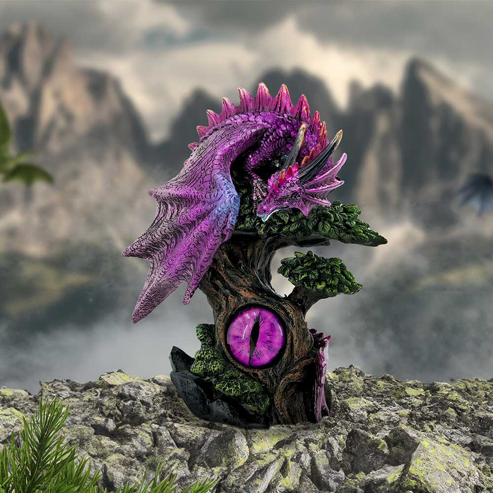 Draconic Seer Purple Dragon Eye Figurine 17cm 7