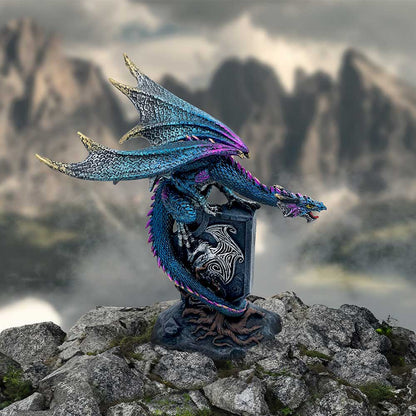 Draconic Dragon on Sigil Figurine 17.5cm 7