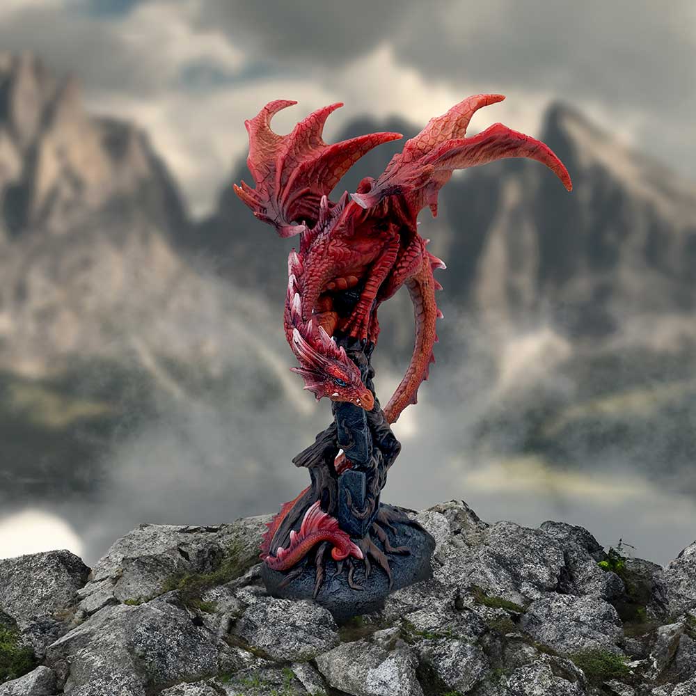Draconic Roots Red Dragon Figurine 28.5cm 7