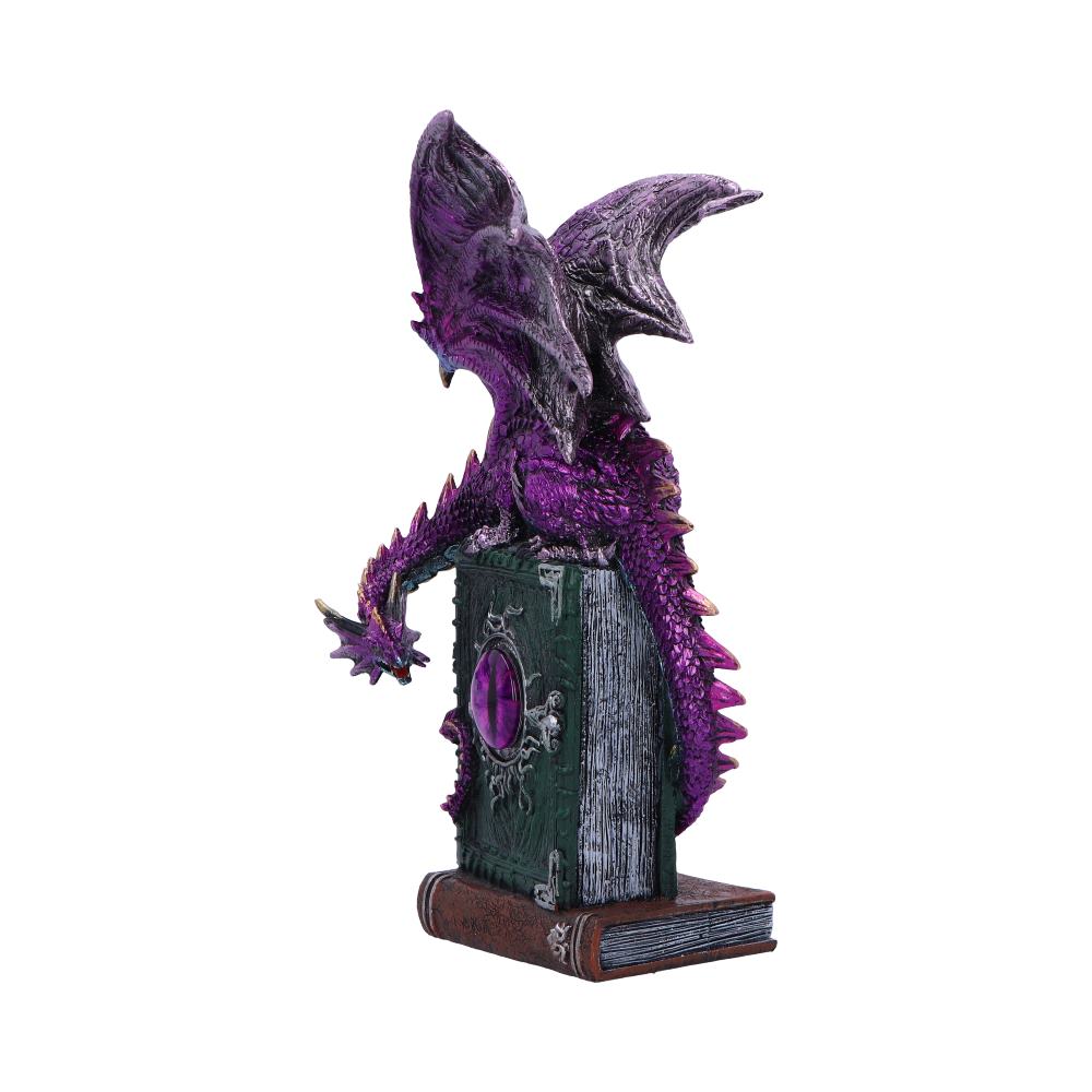 Dragon Fable Purple on Book Figurine 24cm 2