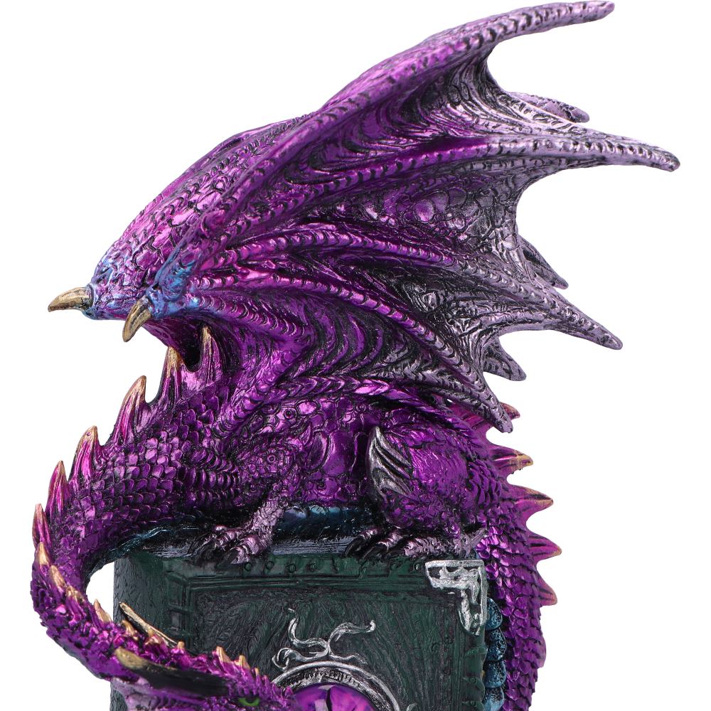 Dragon Fable Purple on Book Figurine 24cm 5