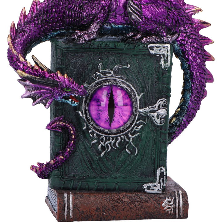 Dragon Fable Purple on Book Figurine 24cm 6