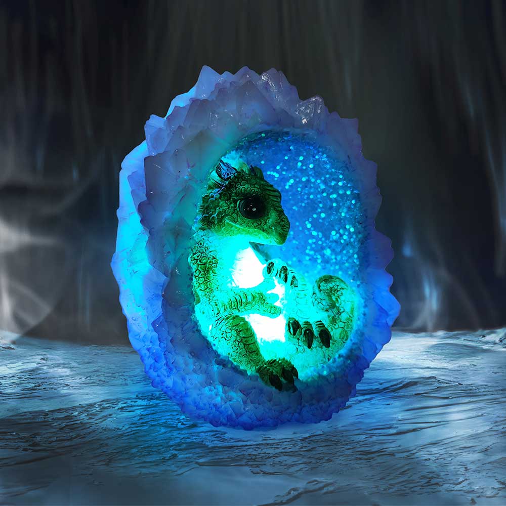 Geode Nest Green Illuminating Figurine 12.5cm 7