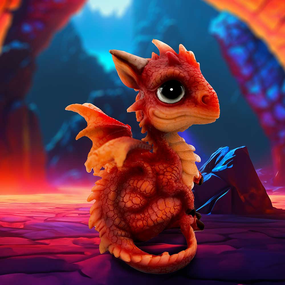 Fire Dragonling Red Dragon Figurine 12cm 7