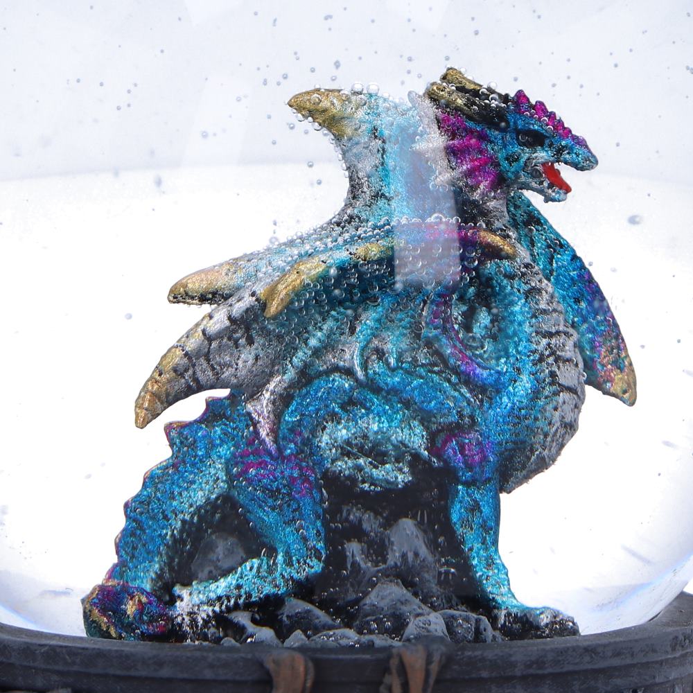 Dragon Storm Gothic Snow Globe 10cm 5
