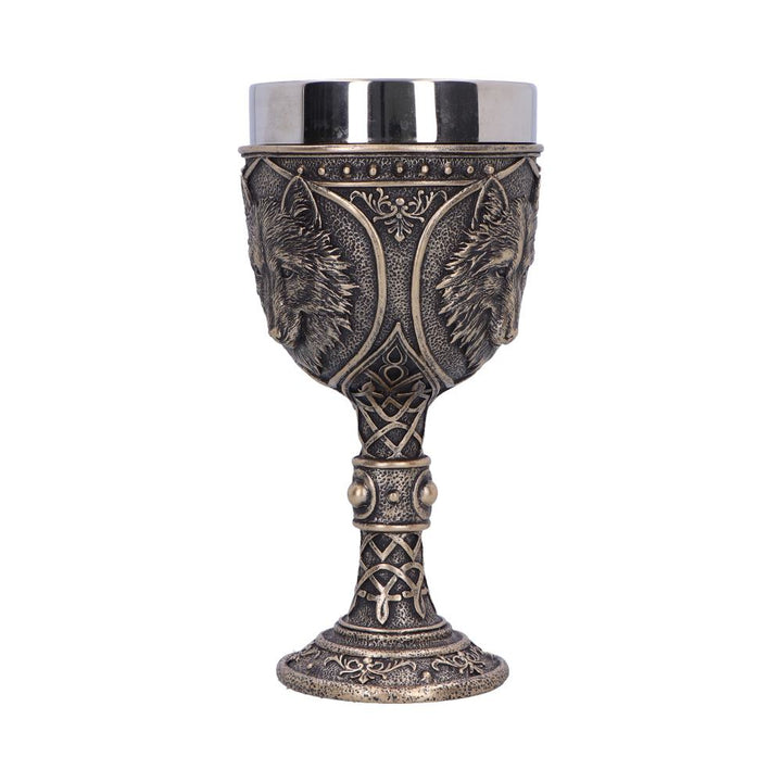 Wild Thirst Medieval Wolf Chalice 20cm 3
