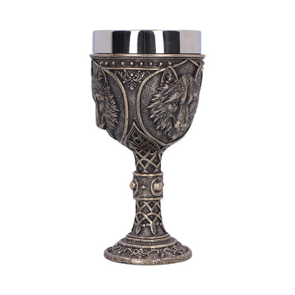Wild Thirst Medieval Wolf Chalice 20cm 4