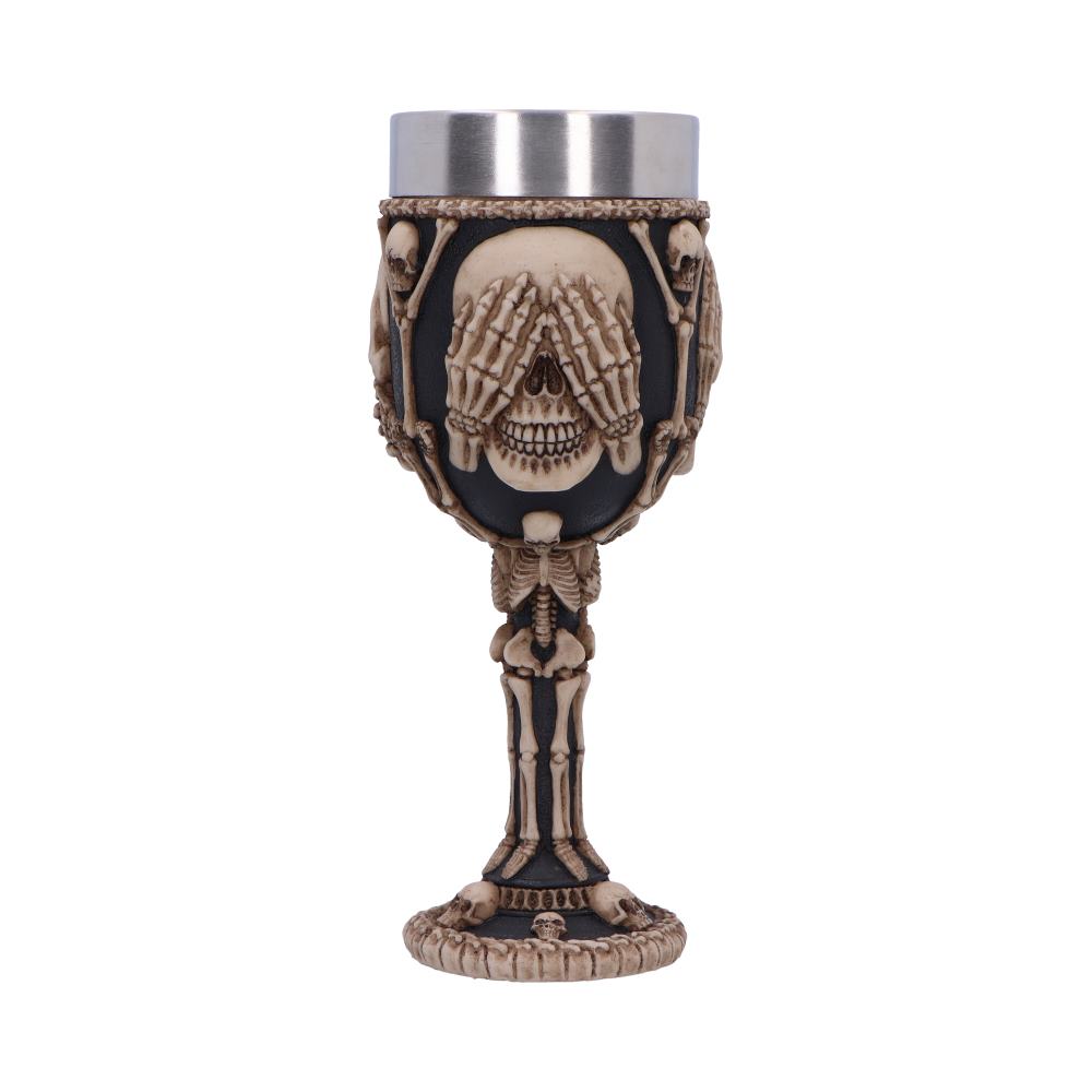 Three Wise Skeletons Goblet 20cm Skeleton 1