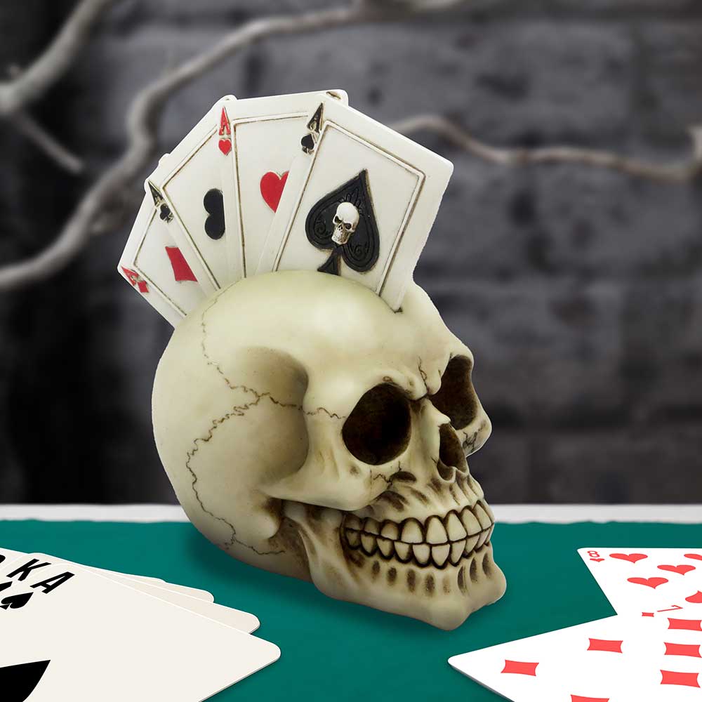 Four of a Kind Playing Cards Skull Head 19cm 7