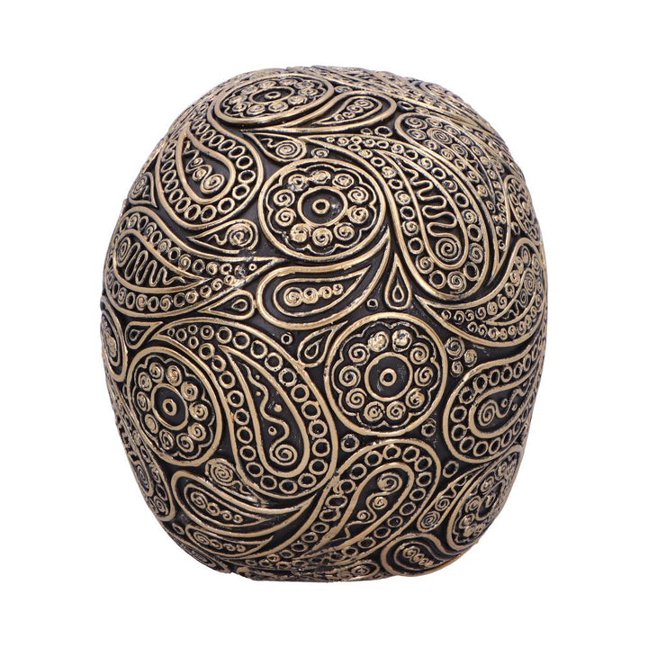 Paisley Black and Gold Skull Head 11.5cm 3