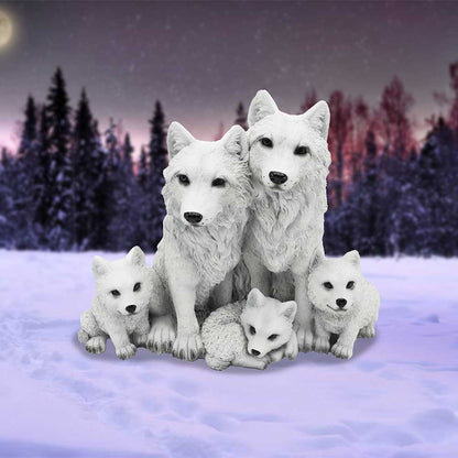 Protected Pups Wolf and Cubs Figurine 7