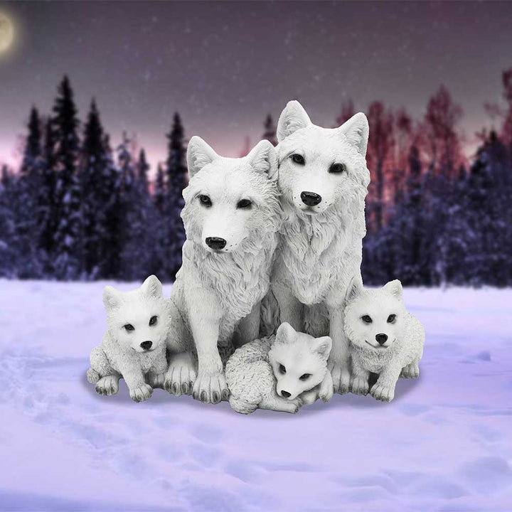 Protected Pups Wolf and Cubs Figurine 7