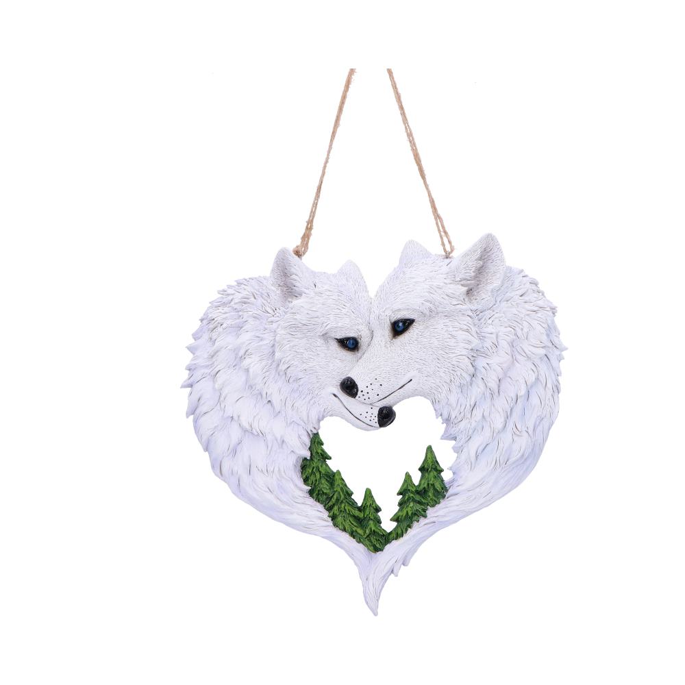 Snow in Love Wolf Lovers Hanging Ornament 20cm 1