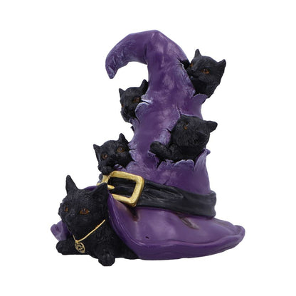 Magical Mischief Witch Hat and Black Cats Figurine 14cm 2