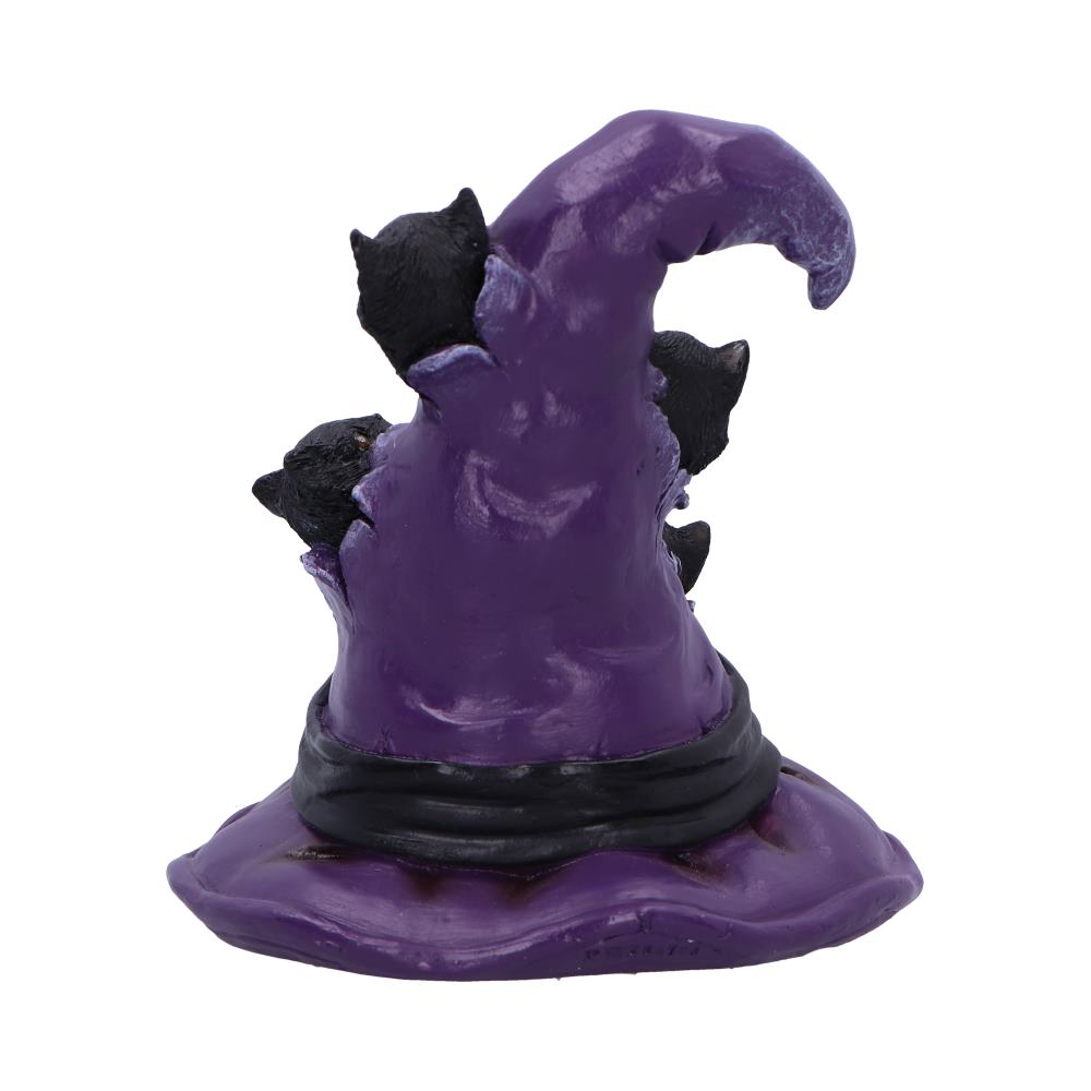 Magical Mischief Witch Hat and Black Cats Figurine 14cm 3