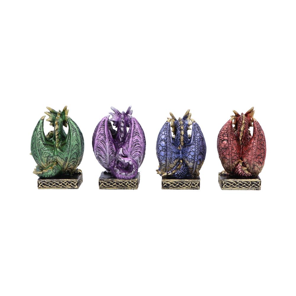 Defend the Hoard Dragon Protector Figurines Set of Four 10cm 3