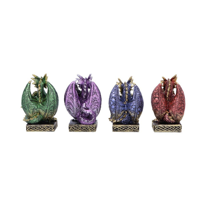Defend the Hoard Dragon Protector Figurines Set of Four 10cm 3