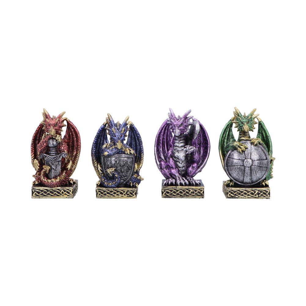 Defend the Hoard Dragon Protector Figurines Set of Four 10cm 1
