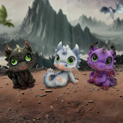 Little Hordlings Cute Baby Dragonling Figurines Set of Three 7cm 7