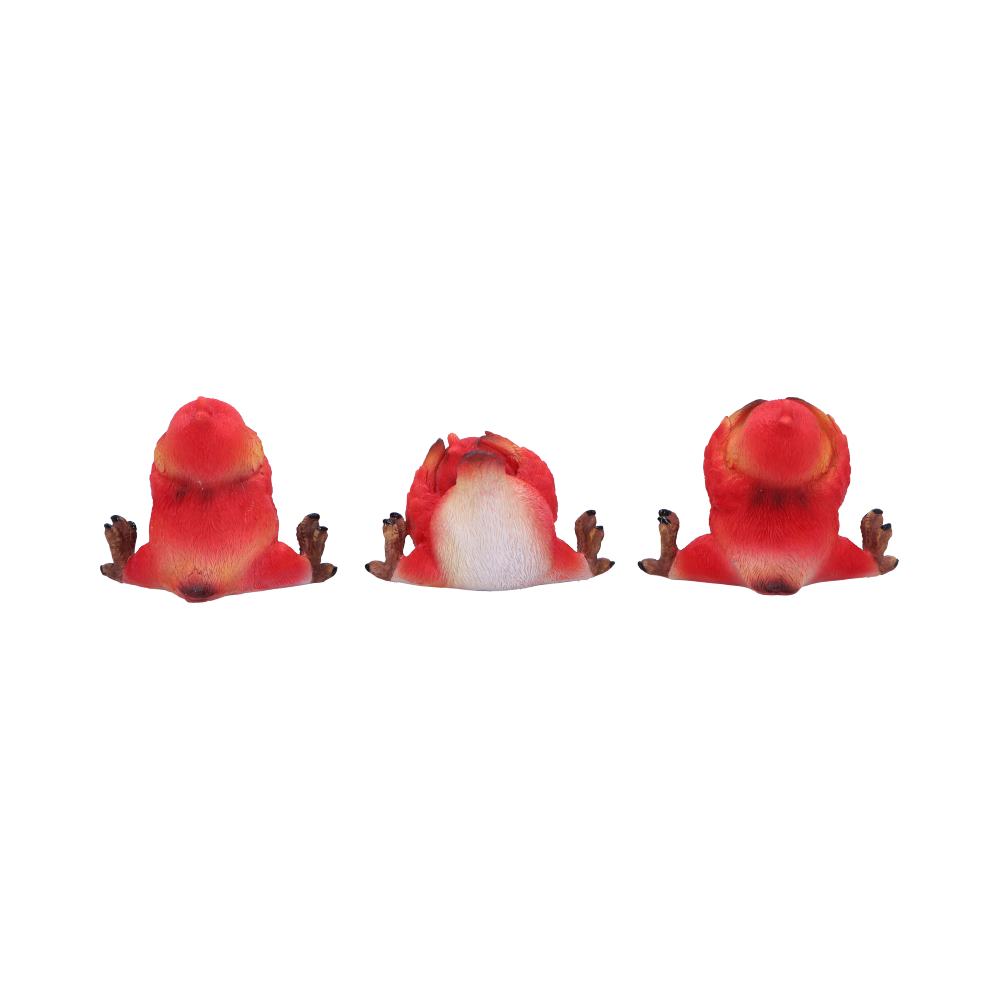 Comical Three Wise Bird Figurines Birds 9.8cm 3