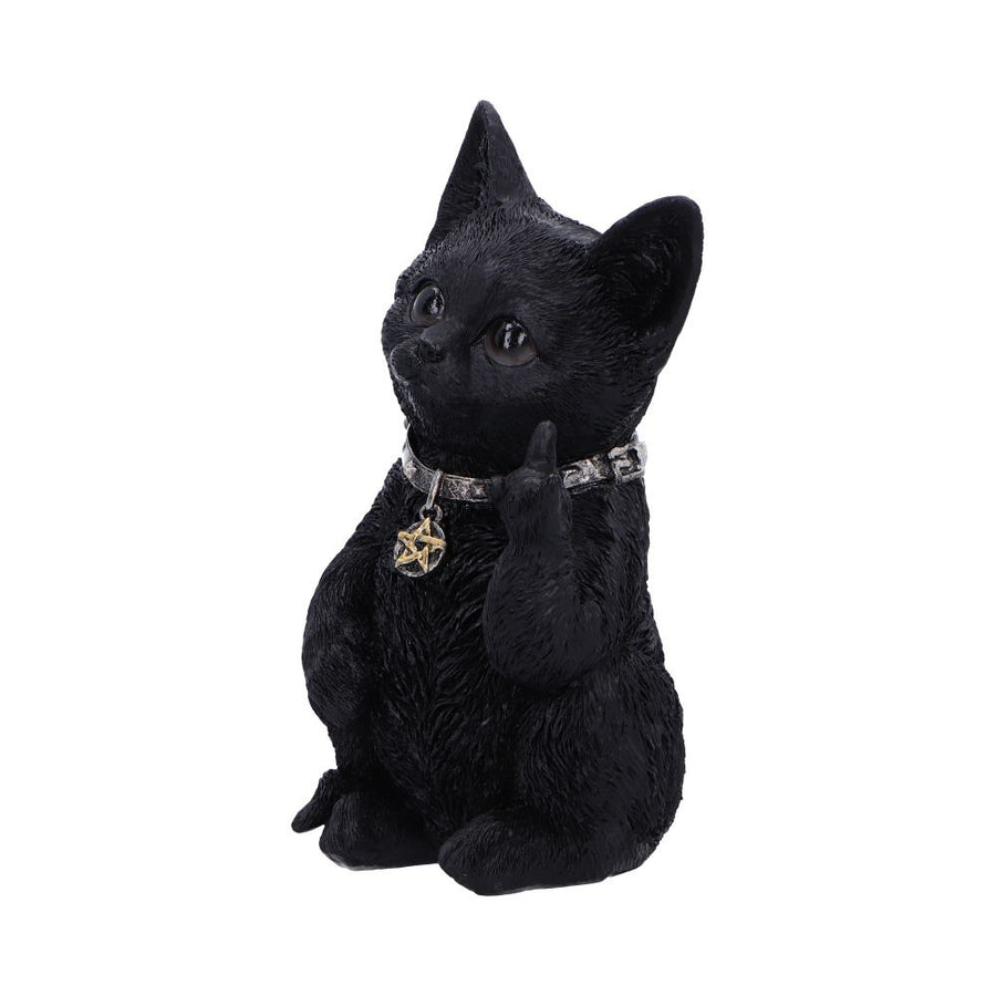 Metallicat Black Cat Throwing Rock Hand Sign 16.5cm 1