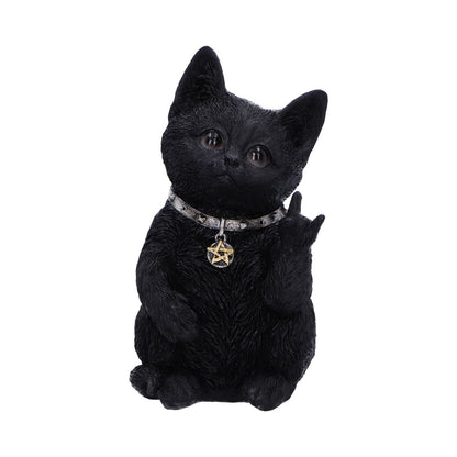 Metallicat Black Cat Throwing Rock Hand Sign 16.5cm 8