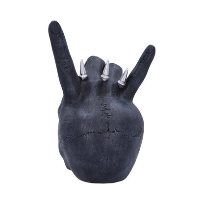 Horns Up Rocking Skull Ornament 17.5cm Resin Statue 3