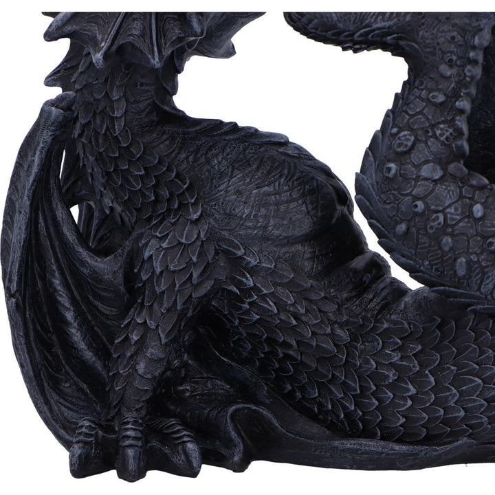 Black Drakaina and Dragonling Figurine 22cm 6