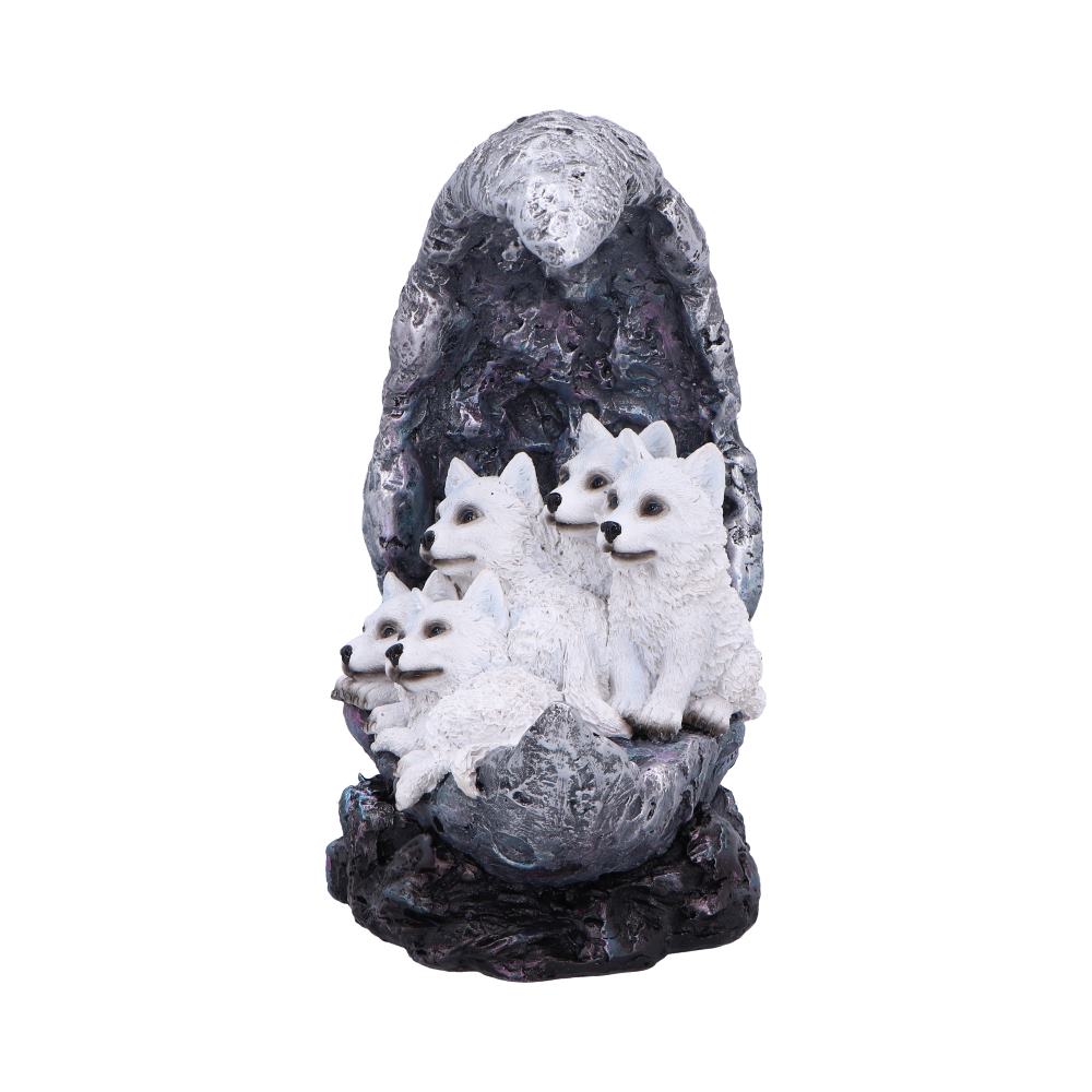 Moon Litter White Wolves Ornament 19.5cm 2