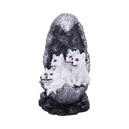 Moon Litter White Wolves Ornament 19.5cm 2