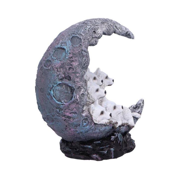 Moon Litter White Wolves Ornament 19.5cm 4