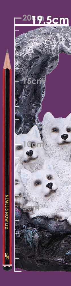 Moon Litter White Wolves Ornament 19.5cm 8